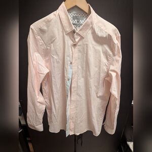 Ted Baker London Men's Pink Button Down Dress Shirt Sz Large